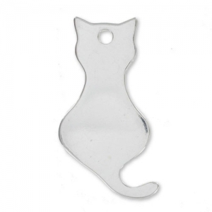 Breloque chat 19 mm en Argent 925 x1