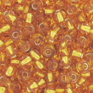 Perles rocailles Preciosa 9/0 2.5 mm - Topaz Silver Lined x20g