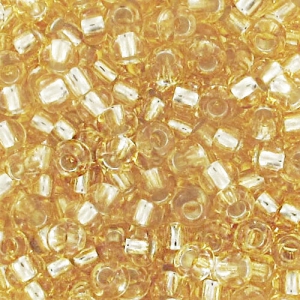 Perles rocailles Preciosa 11/0 2 mm - Gold silver Lined x20g