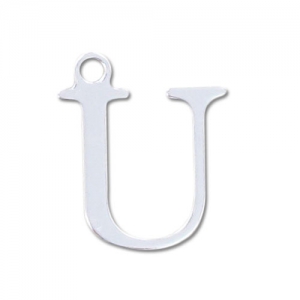 Breloque lettre U - 15 mm en Argent 925 x1