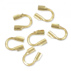 Protections pour fil cablé 0.8 mm en Gold Filled (or laminé) x10