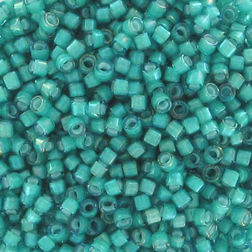 Miyuki Delica 11/0 Glass Beads - Teal Caribbean Transparent Matte (50g Bag), Japanese Seed Beads - View #9