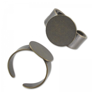 Bague plateau 14 mm bronze x1
