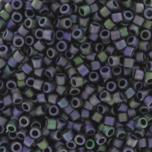 Miyuki Delica 11/0 DB1053 - Mat Metallic Plum Emerald Gold Iris x8g