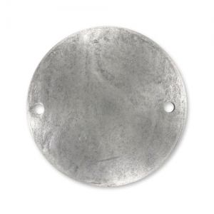 Intercalaire disque 2 trous 25 mm argenté antique x1