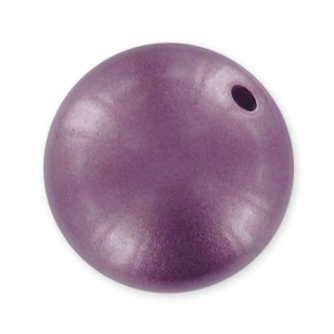Perle ronde poudrée 16 mm Violet x1