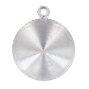 Serti pendentif à coller pour cabochon PureCrystal 1122 14 mm - Rhodié x1