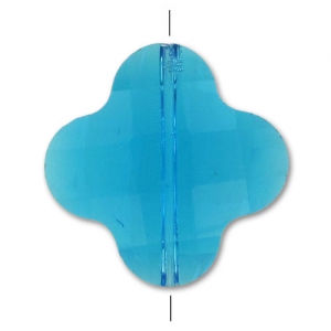 Trèfle facetté 20 mm Indicolite x1