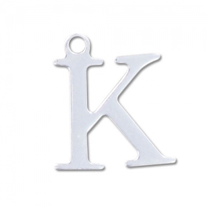 Breloque lettre K - 15 mm en Argent 925 x1