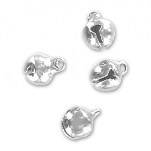 Breloques grelots 6 mm rhodié x20