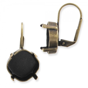 Dormeuses porte-cabochon PureCrystal 4470 12 mm - Bronze x2