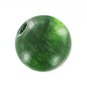 Perles rondes en bois 6 mm Vert Foncé x25