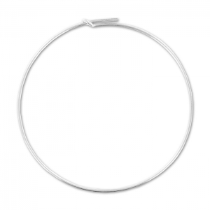 Créoles fines à décorer 45 mm en Argent 925 x2