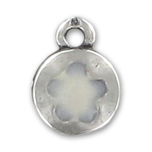 Breloque résine époxy fleur 13 mm Nacre x1