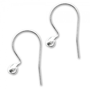 Crochets d'oreilles 15 mm en Argent 925 x2