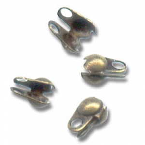 Embouts pour chaîne maille boule 2 mm bronze x10