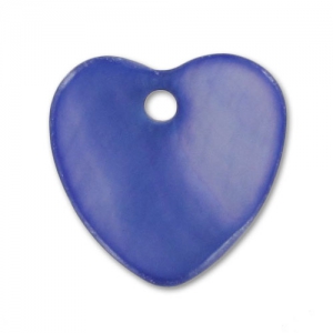 Sequins coeur Nacre 11 mm Bleu foncé x10