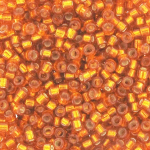 Miyuki Delica 11/0 DB1333 - Dyed Silver Lined Burnt Orange x8g