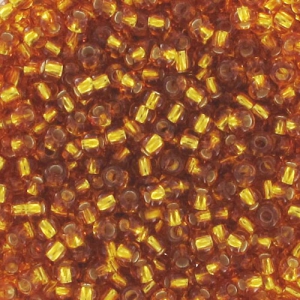 Perles rocailles Preciosa 11/0 2 mm - Topaz Silver Lined x20g