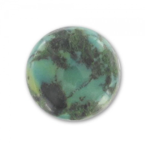 Cabochon rond 10 mm Turquoise naturelle x1