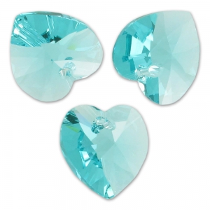 Coeur PureCrystal 6228 18x17.5 mm Light Turquoise x1