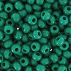 Perles rocailles Preciosa 9/0 2.5 mm - Green Opaque x20g