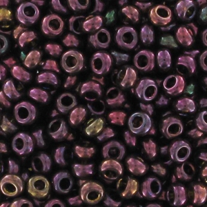 Perles rocailles Preciosa 9/0 2.5 mm - Purple Gold Iris x20g
