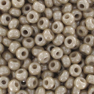 Perles rocailles Preciosa 9/0 2.5 mm - Luster Light Grey x20g