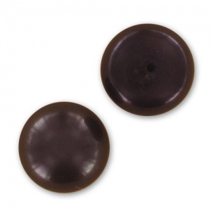 Cabochons semi-percés 10,5 mm - Perles d'eau douce Dark Grey Irisé x2