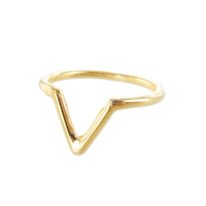 Bague de phalange triangle 17 mm Doré à l'or fin x1