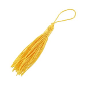 Pompon textile 7.5 cm Dark Yellow
