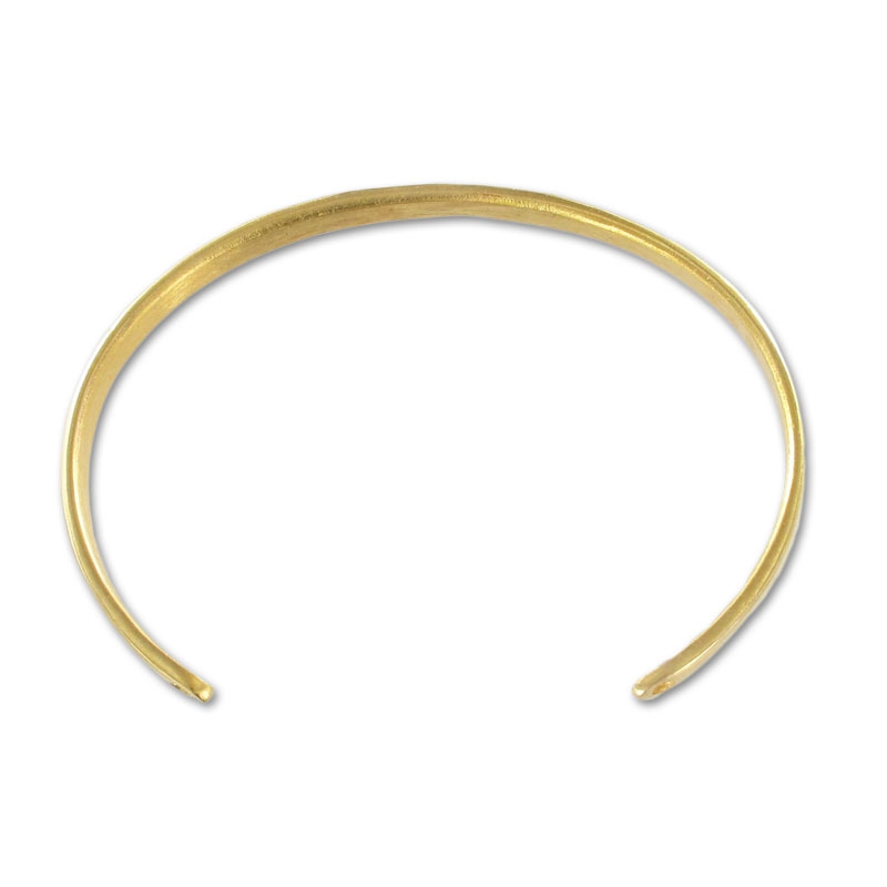 Bracelet Jonc En Laiton Avec Pierres Fines Tissées - Rouge Garance Neuf
