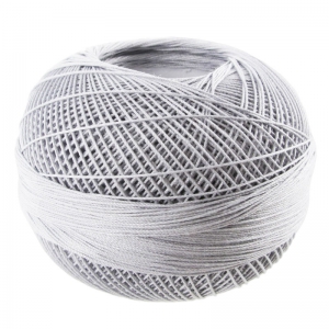 Fil de coton Lizbeth taille 20 Silver   n°605  x192m
