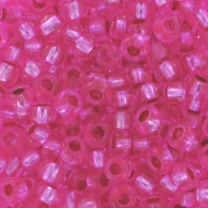 Perles rocailles Preciosa 11/0 2 mm - Rose Silver Lined x20g