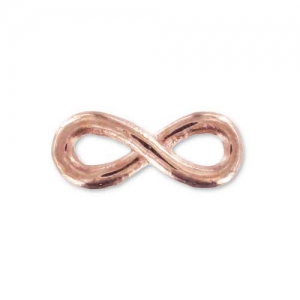 Intercalaire infini 15x6 mm doré rose x1