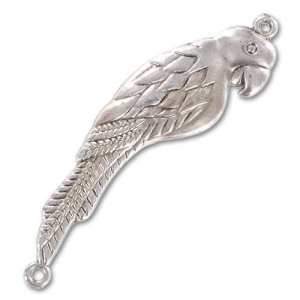 Intercalaire perroquet 2 anneaux 60 mm argenté vieilli  x1