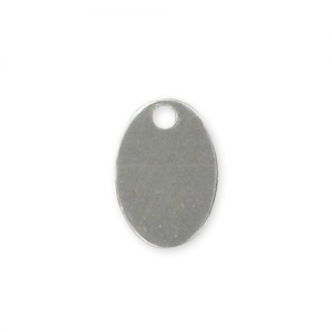 Sequin ovale 10 mm - médaille à graver en Argent 925 x1