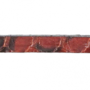 Lacet cuir 5x2.4 mm Serpent Marron x30cm