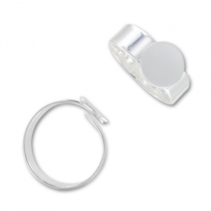 Bague ajustable sous le plateau 10 mm argenté x1