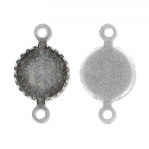 Serti intercalaire pour cab fond plat 6 mm argenté vieilli x10