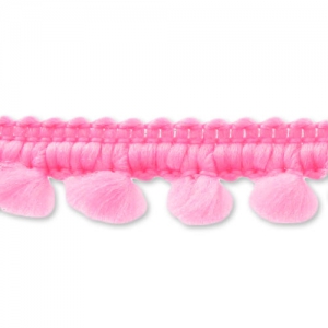 Galon mini pompons 11 mm Rose Fluo x1m
