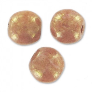 Perles en verre tchèque rondes  3 mm Opaque Luster Rose x50