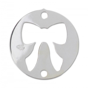 Intercalaire 2 trous noeud 15 mm en Argent 925