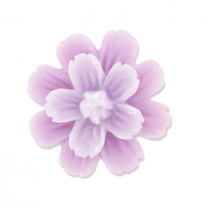 Cabochon fleur en résine 21 mm Lilas