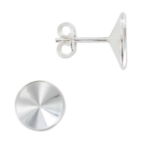 Clous d'oreille porte-cabochon PureCrystal Rivoli 1122 12 mm Argent 925 x2
