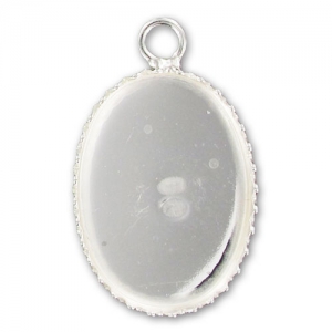 Serti pendentif pour cabochon 18x13 mm en Argent 925 x1