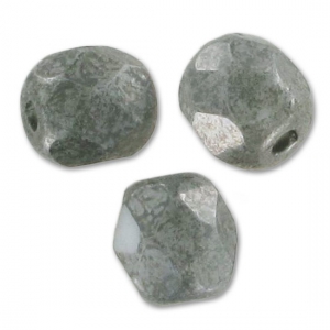 Facettes 3 mm Chalk White Grey Luster x50