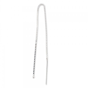 Chaines d'oreilles maille Vénitienne boules 95 mm en Argent 925 x2