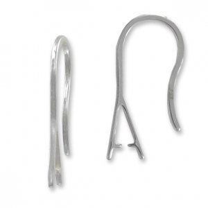 Crochets d'oreilles attache pendentif 19 mm en Argent 925 x2