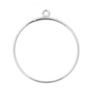 Intercalaires créoles à décorer 30 mm en Argent 925 x2